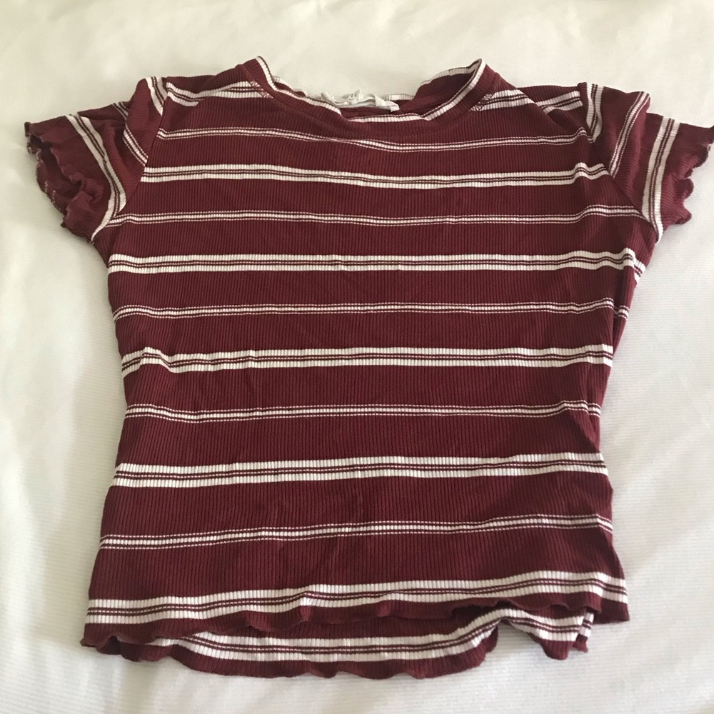 Burgundy Striped Shirt